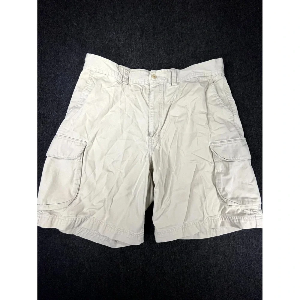 Polo Ralph Lauren Y2K Cargo Shorts Mens 38 Beige Chino Cotton Mid Rise Outdoor‎